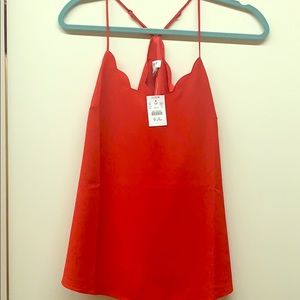 Jcrew scalloped silk cami